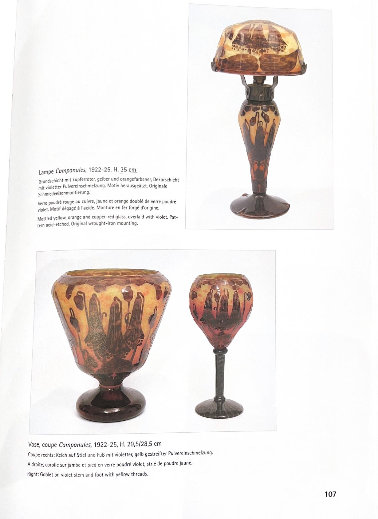 Verre Vase « Maroons » en verre Art Déco de Charles Schneider en vente
