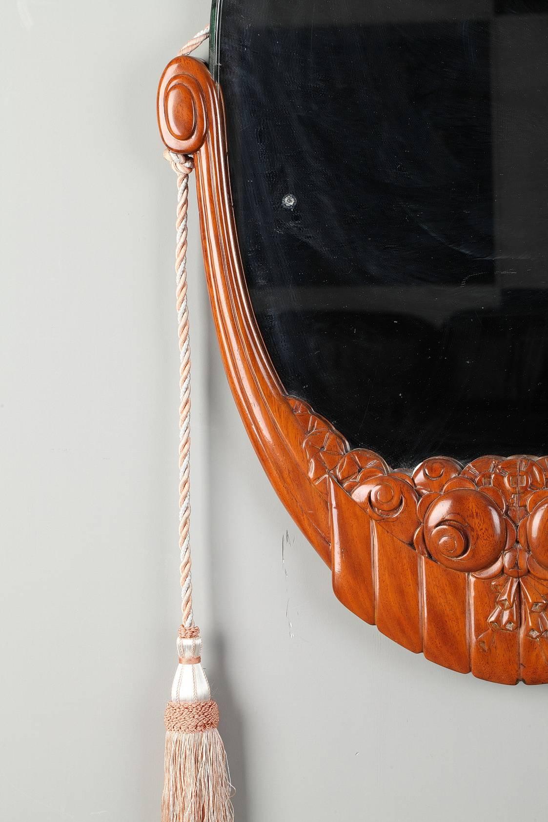 Art Deco Glass Mirror Attributed to Maurice Dufrêne 1