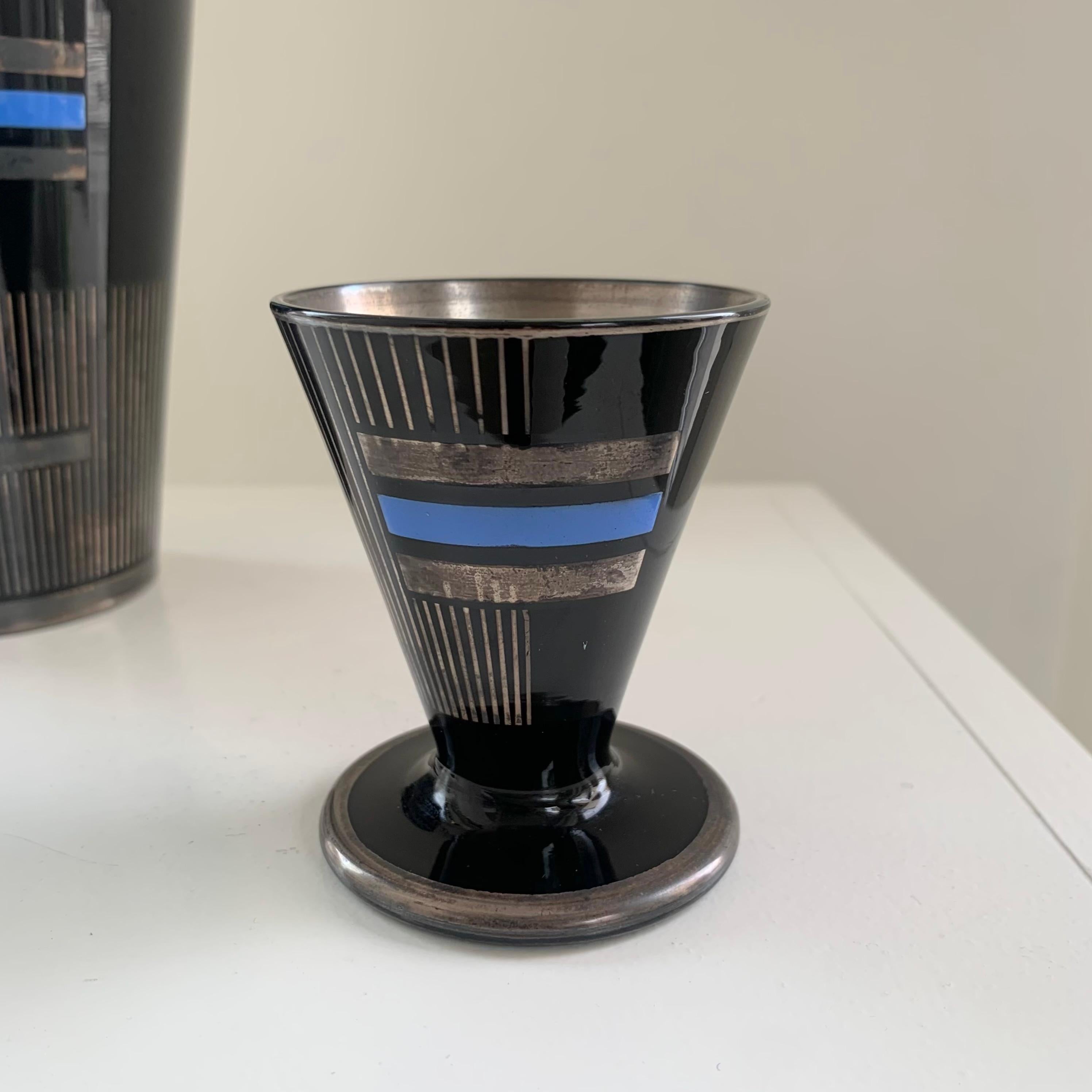 Art Deco Glass Nightstand Water Carafe, circa 1920, France. For Sale 5