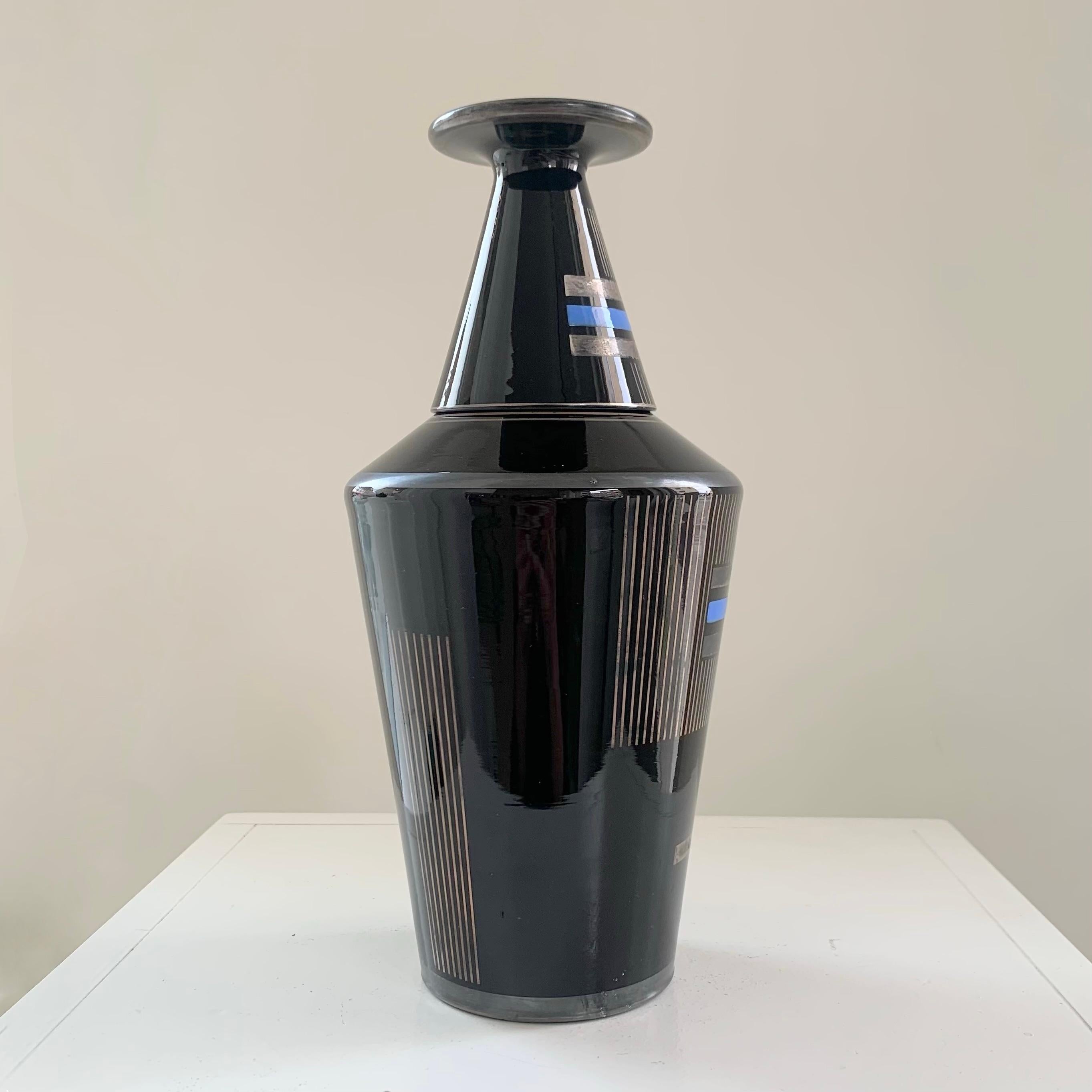 Early 20th Century Art Deco Glass Nightstand Water Carafe, circa 1920, France. For Sale