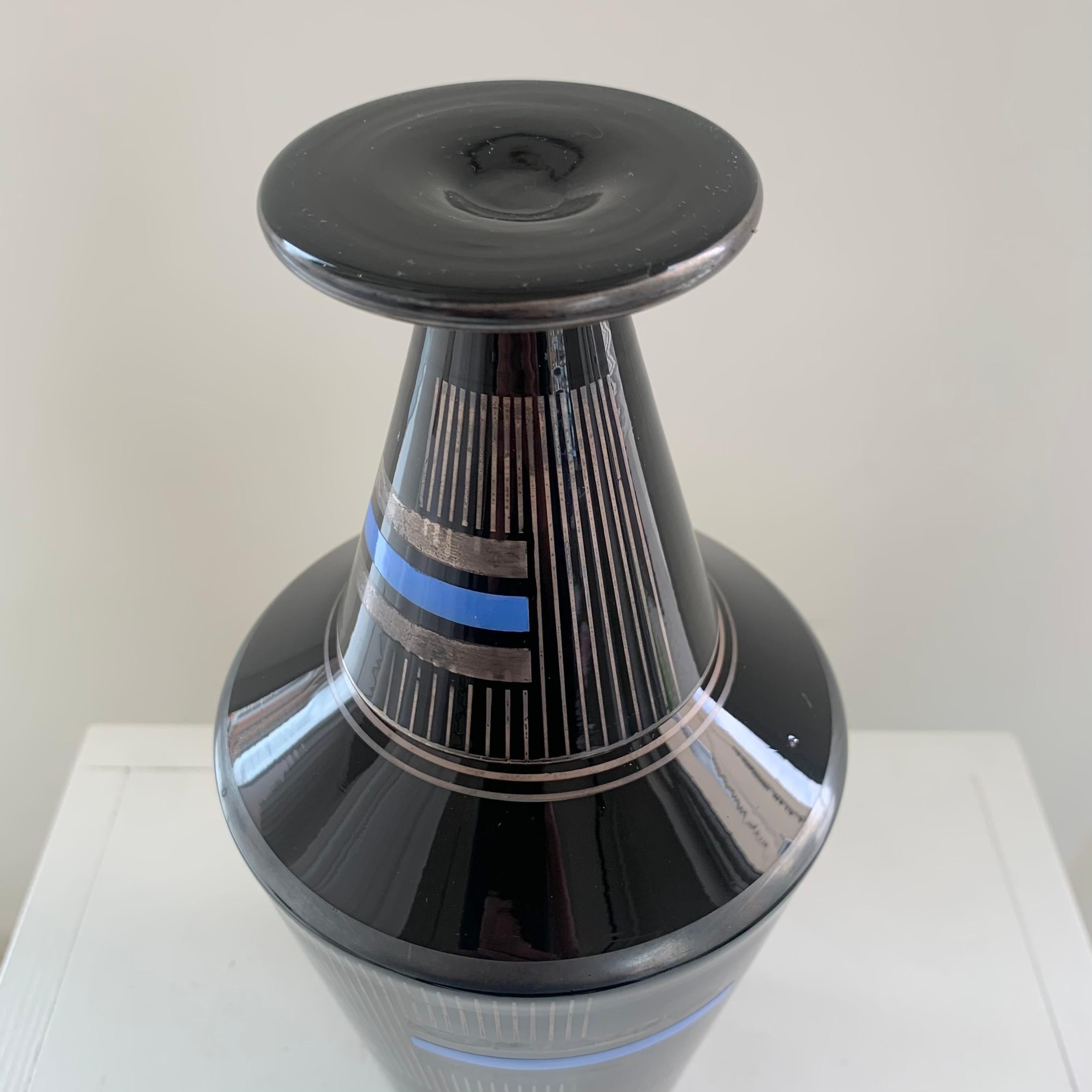 Art Deco Glass Nightstand Water Carafe, circa 1920, France. For Sale 1