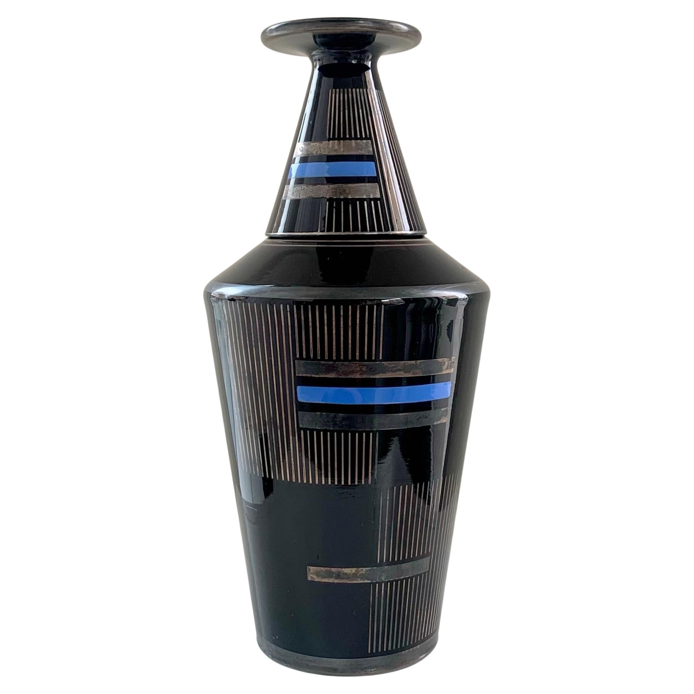 Art Deco Glass Nightstand Water Carafe, circa 1920, France. For Sale
