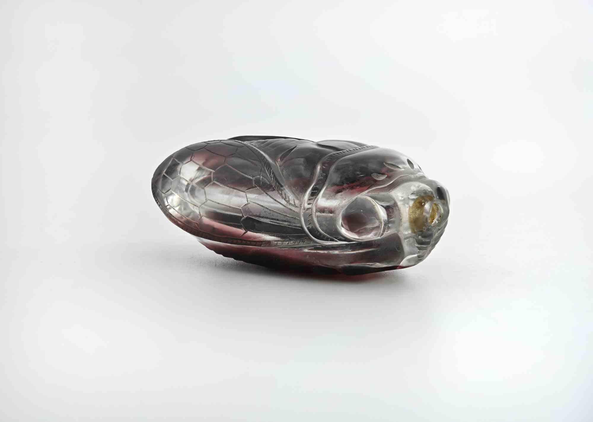 Art Déco Glass Paperweight in the Shape of a Beetle, 1940s For Sale 2