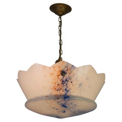 Lámpara colgante de cristal de estilo Art Déco, década de 1930, Alemania