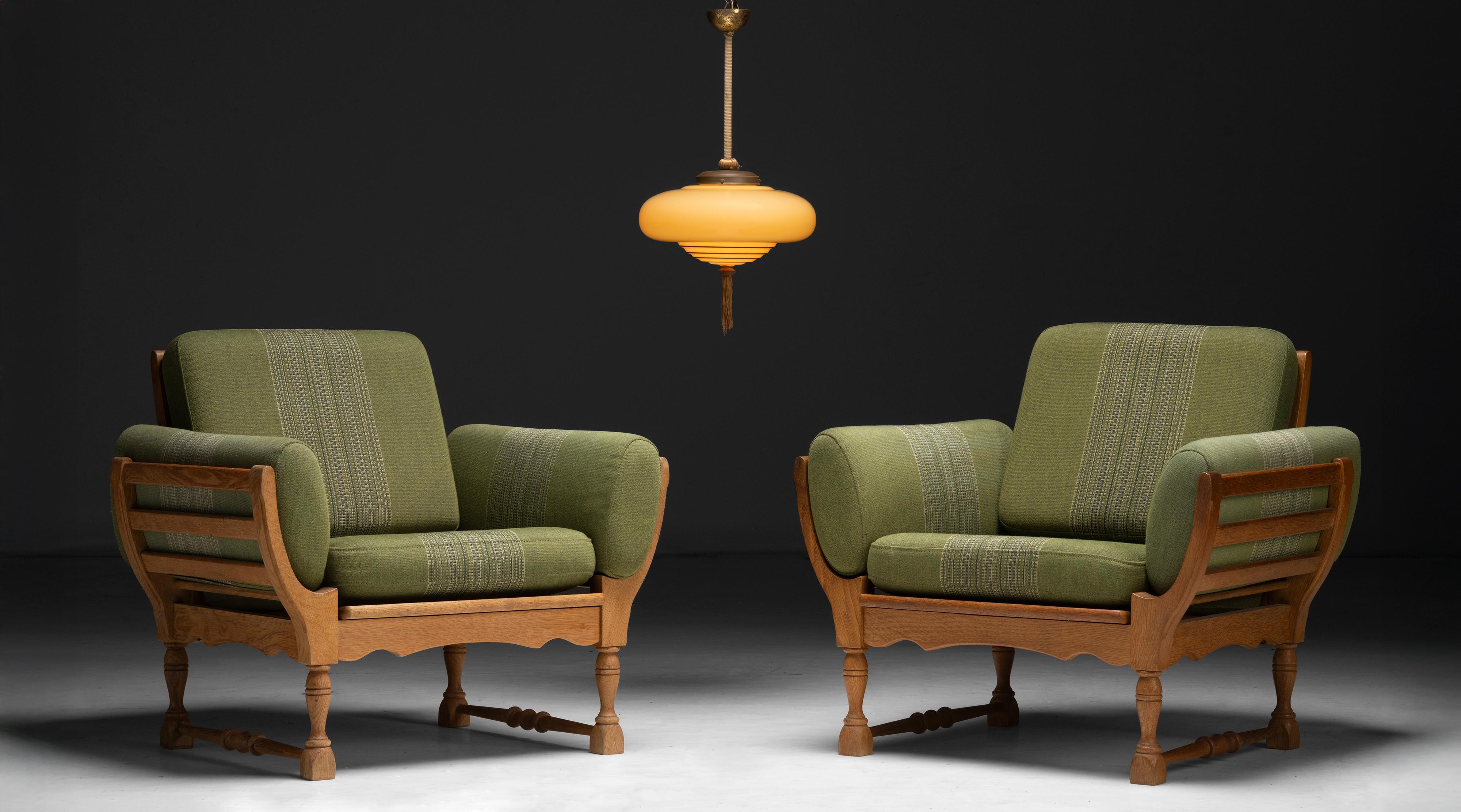 Art Deco Glass Pendant Lamp, Scandinavia circa 1950 For Sale 1