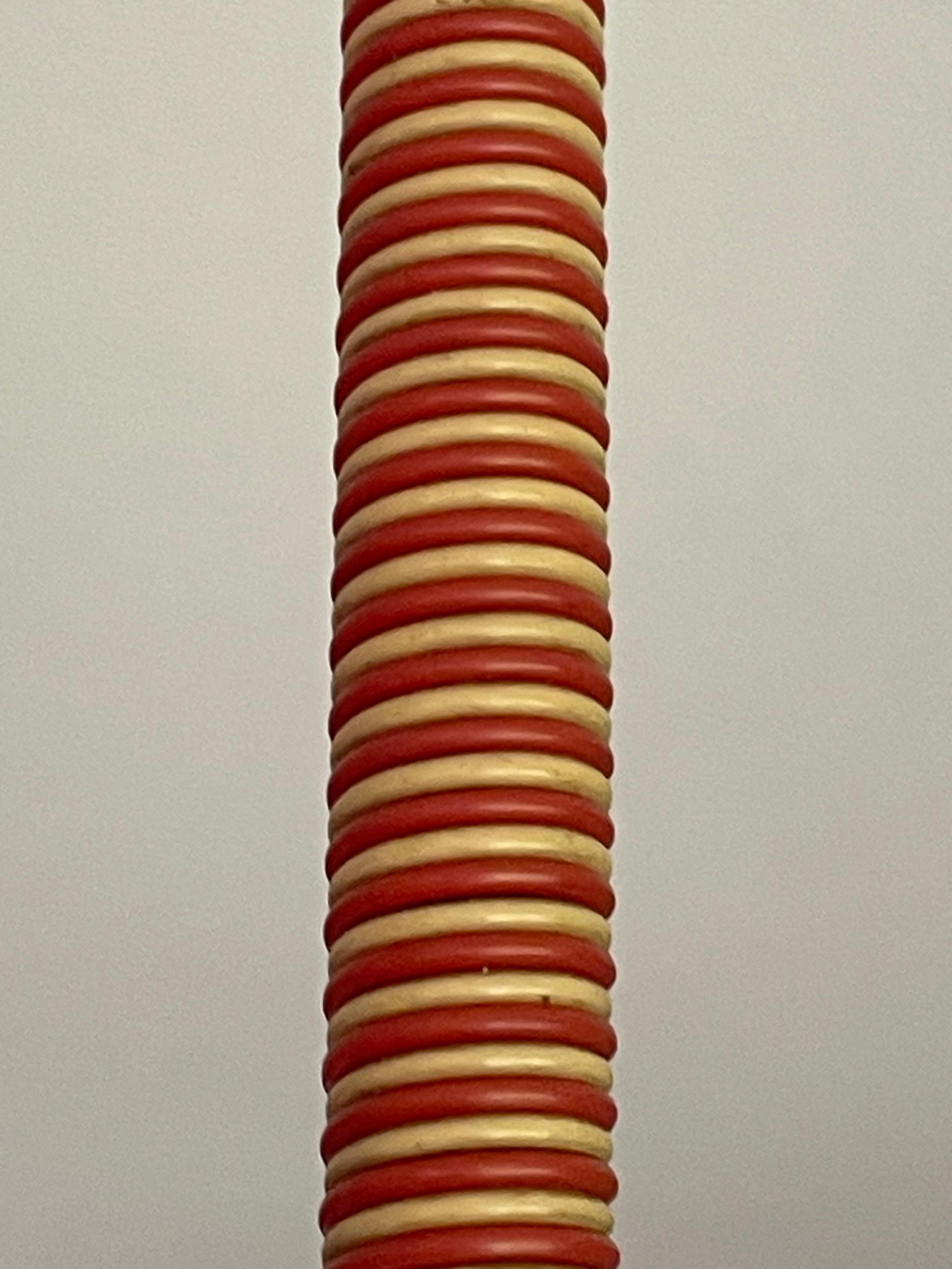 Art-Deco-Glas-Anhänger w. Quaste, handbemalte Vogeldekoration und Bakelit-Baldachin mit Quaste 5