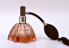 Französischer Art-Déco-Glas Parfüm- Atomizer, um 1930