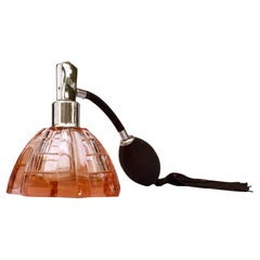 Antique Art Deco Glass Perfume Atomizer, c1930
