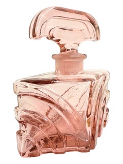 Art Deco Glass Perfume Bottle, vintage Austria 1930s