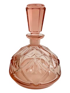 Art Deco Glass Perfume Bottle, vintage Austria 1930s