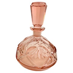 Art Deco Glass Perfume Bottle, vintage Austria 1930s