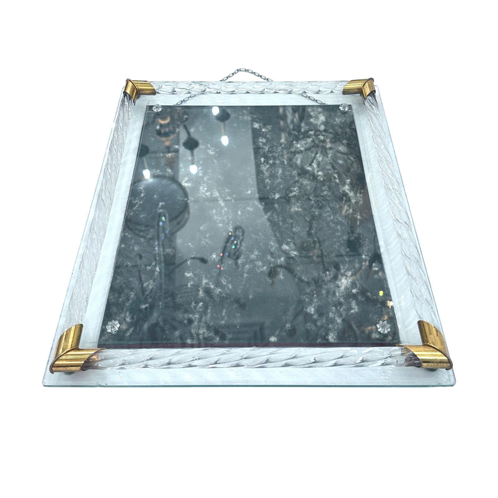 Art Deco Glass Picture Frame In Good Condition For Sale In New York, NY
