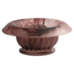 Art Deco Glass Rose Bowl - England - George Davidson