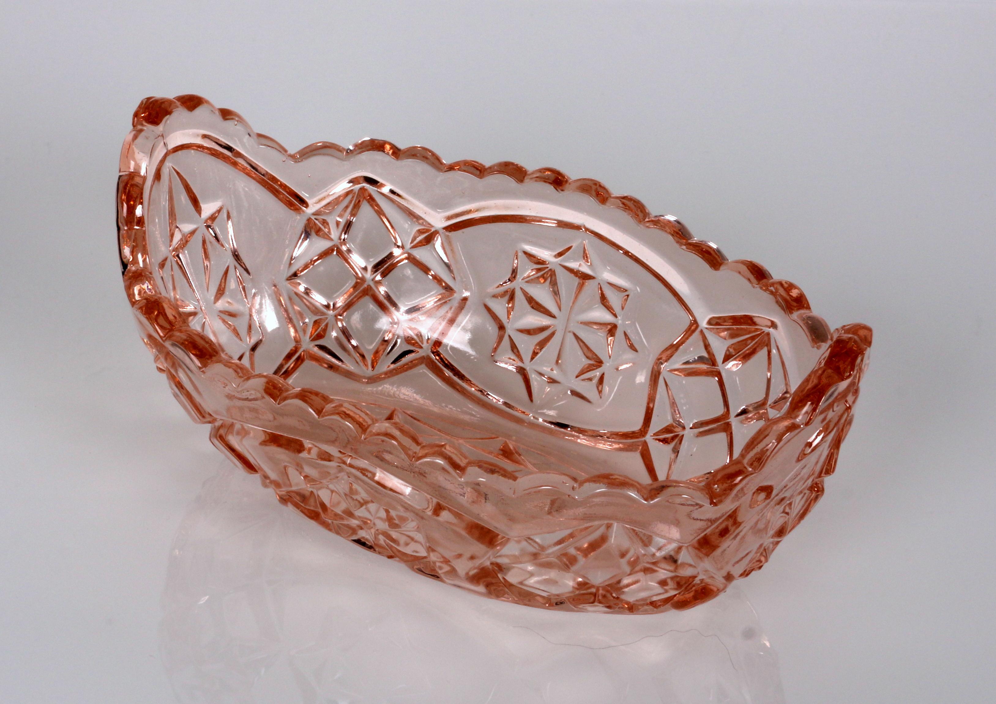 art deco 
       
             rosé colored glas

                        Bohemian Bowl 