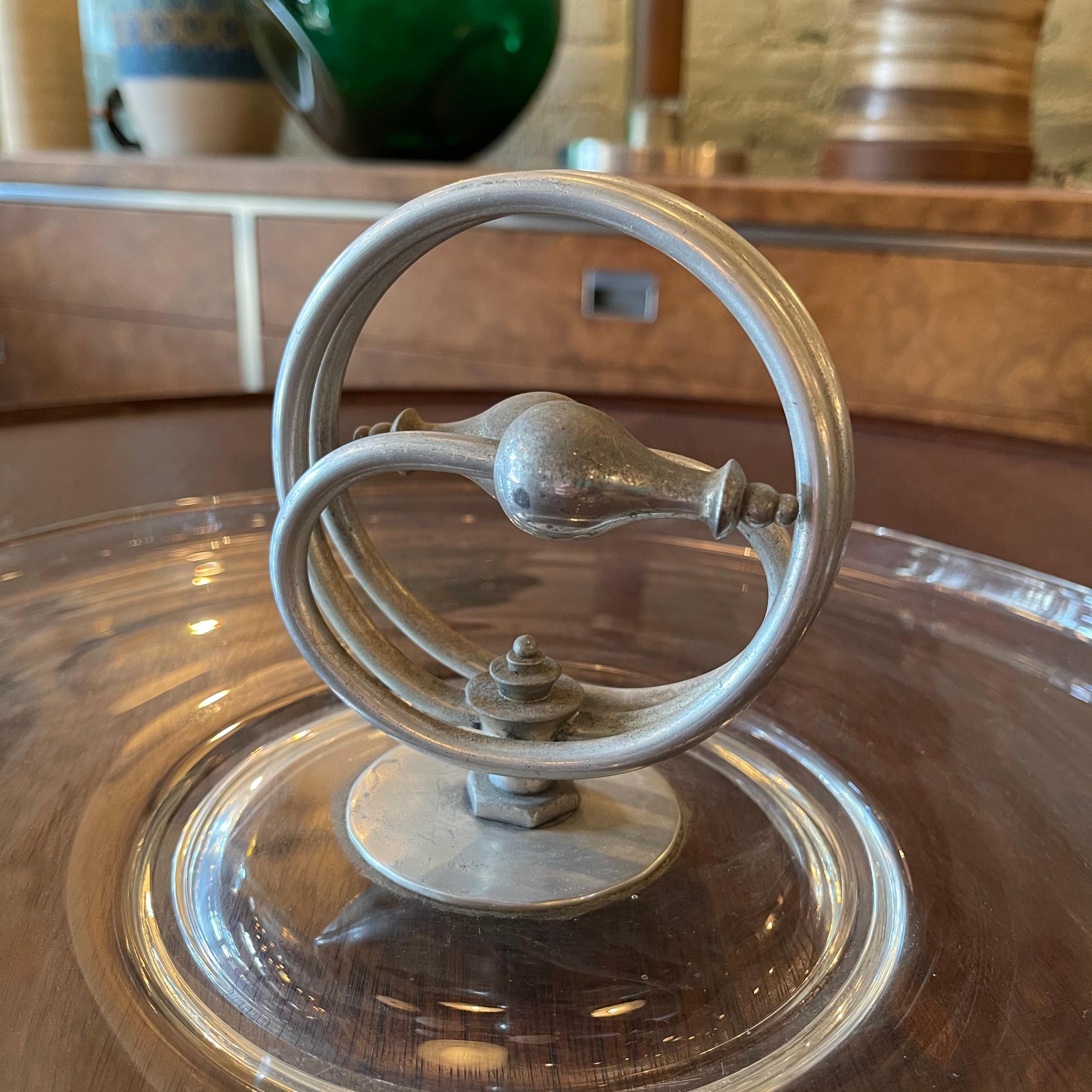 Art Deco Glass Serving Platter Dish In Good Condition For Sale In Brooklyn, NY