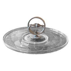 Plato Servidor de Cristal Art Decó