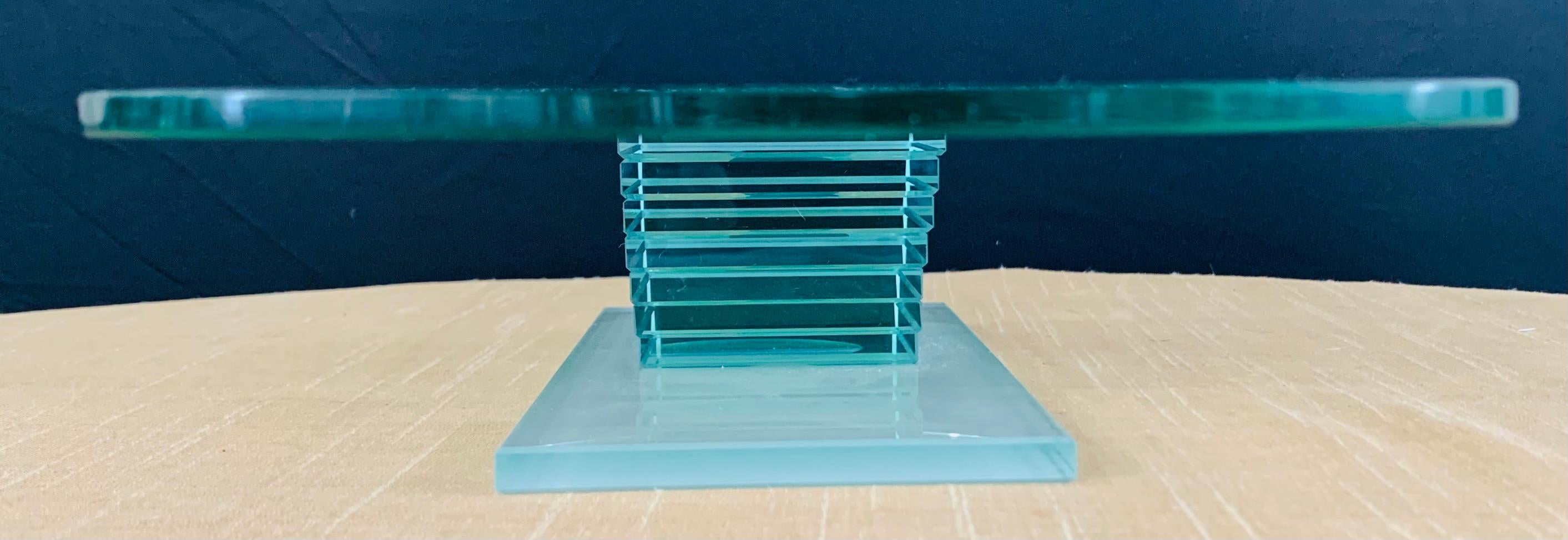 Art Deco Glass Staircase Design Stand or Tray 2