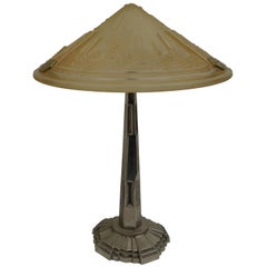 Art Deco Glass Table Lamp, 1920s-1930s