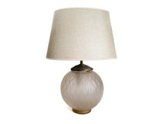 Lámpara de mesa de cristal Art Déco Genet
Michon, 1930