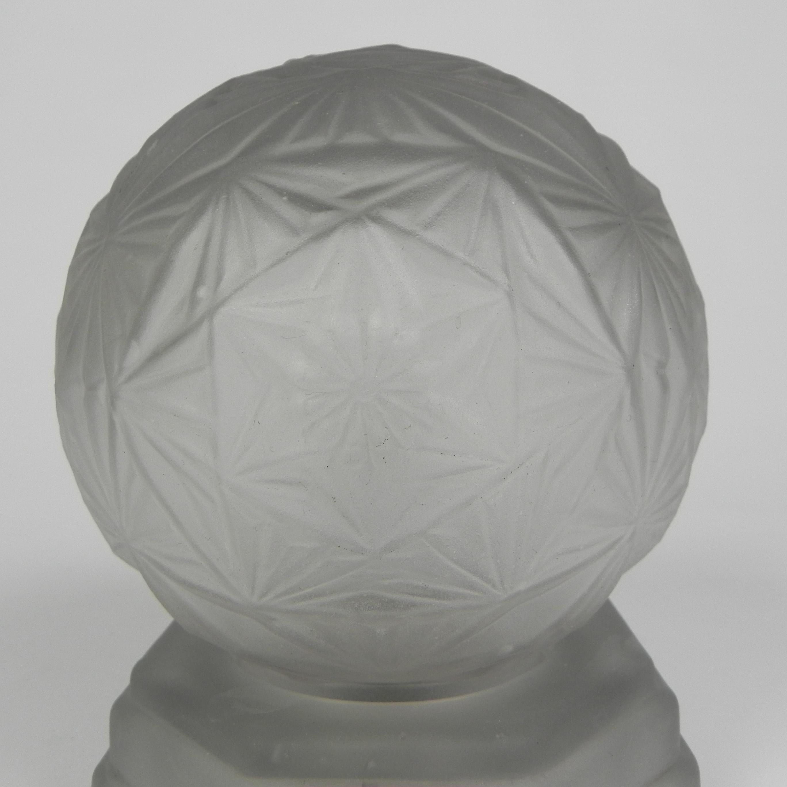 Art-Déco-Tischlampe aus Glas, signiert, Sonover, 1920er Jahre im Angebot 12