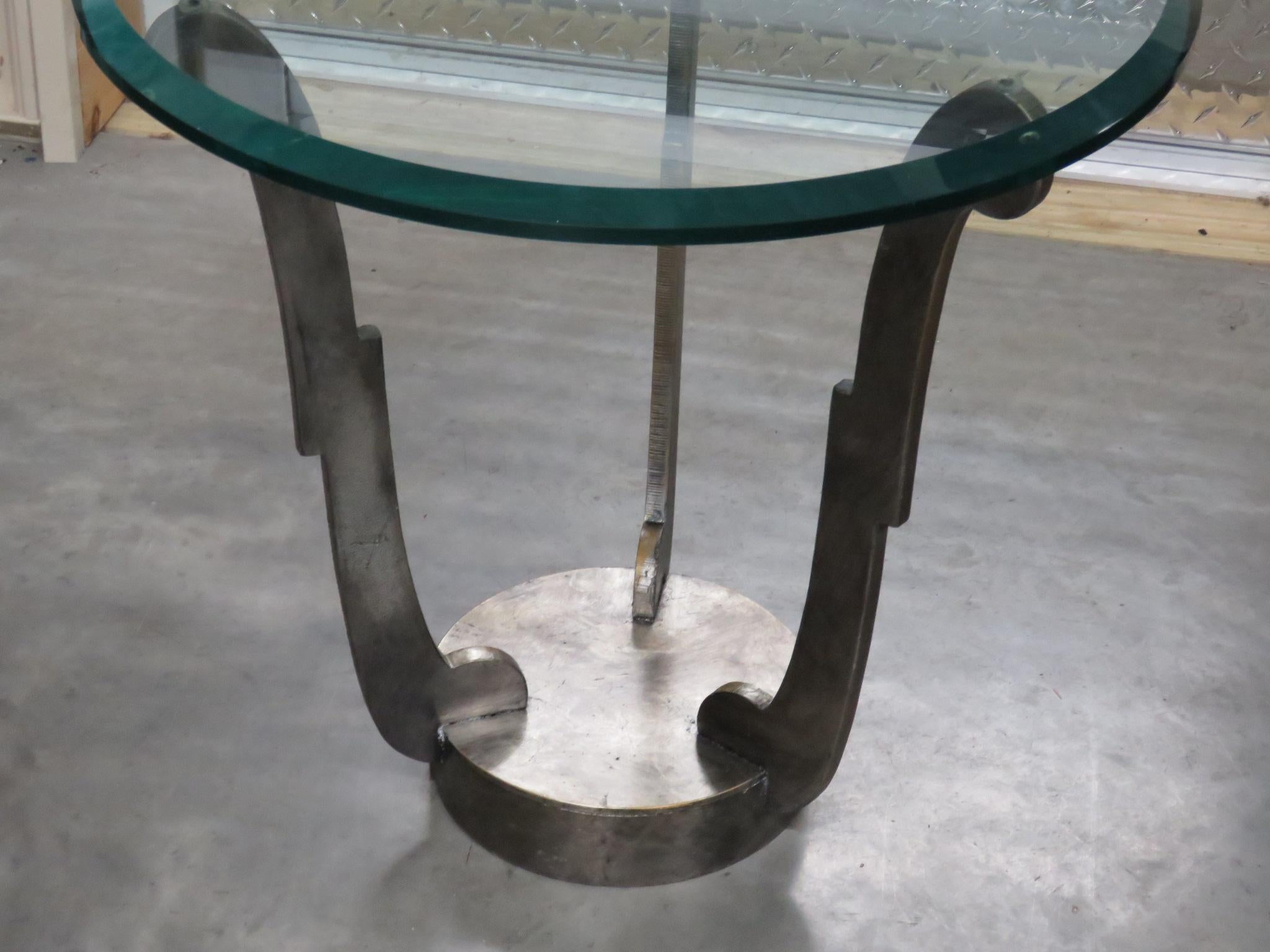 glass top side tables