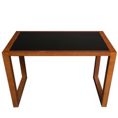 Art Deco Tisch mit Glasplatte