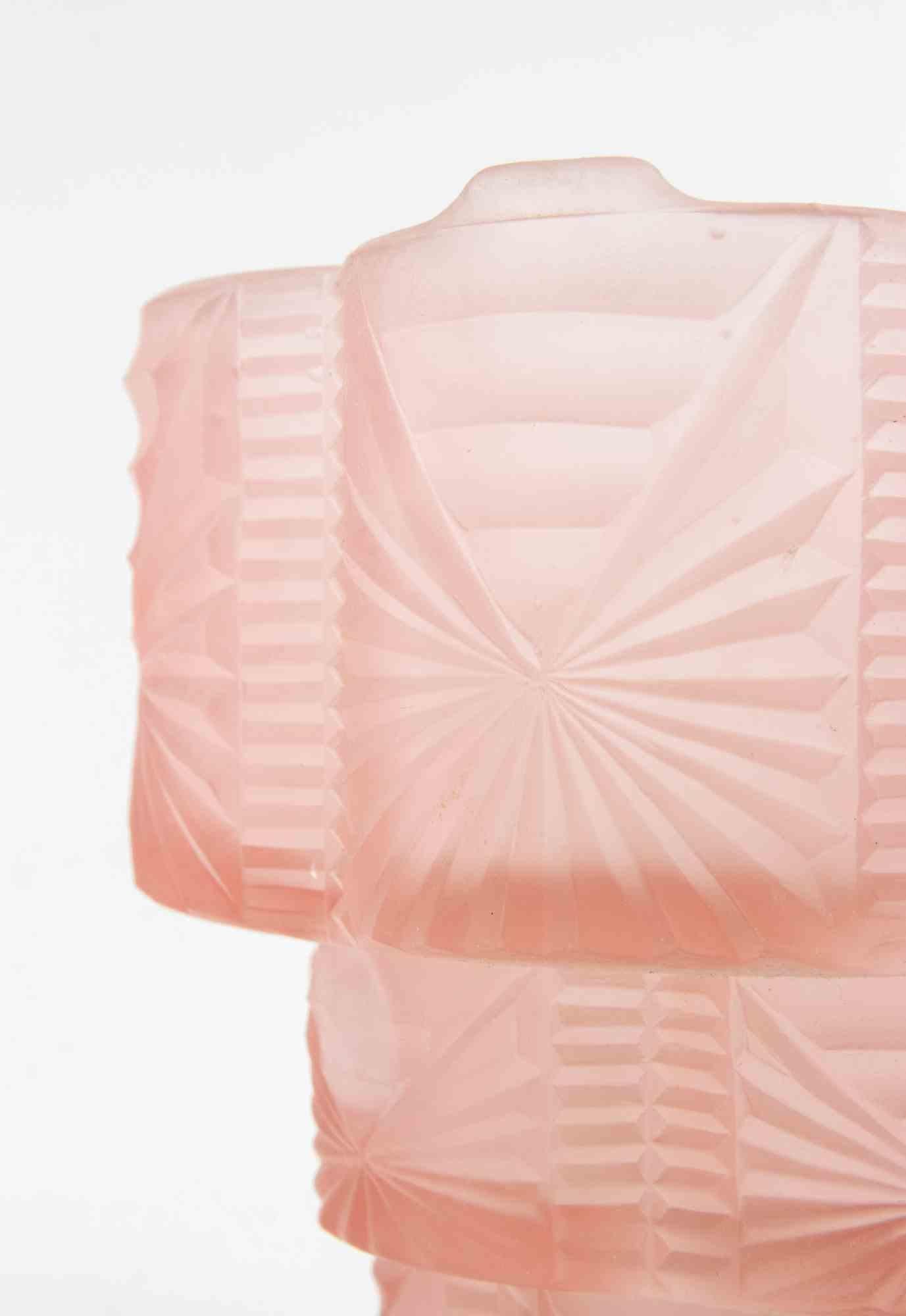 Art Deco Glass Vase, 1930s Art Decó en venta