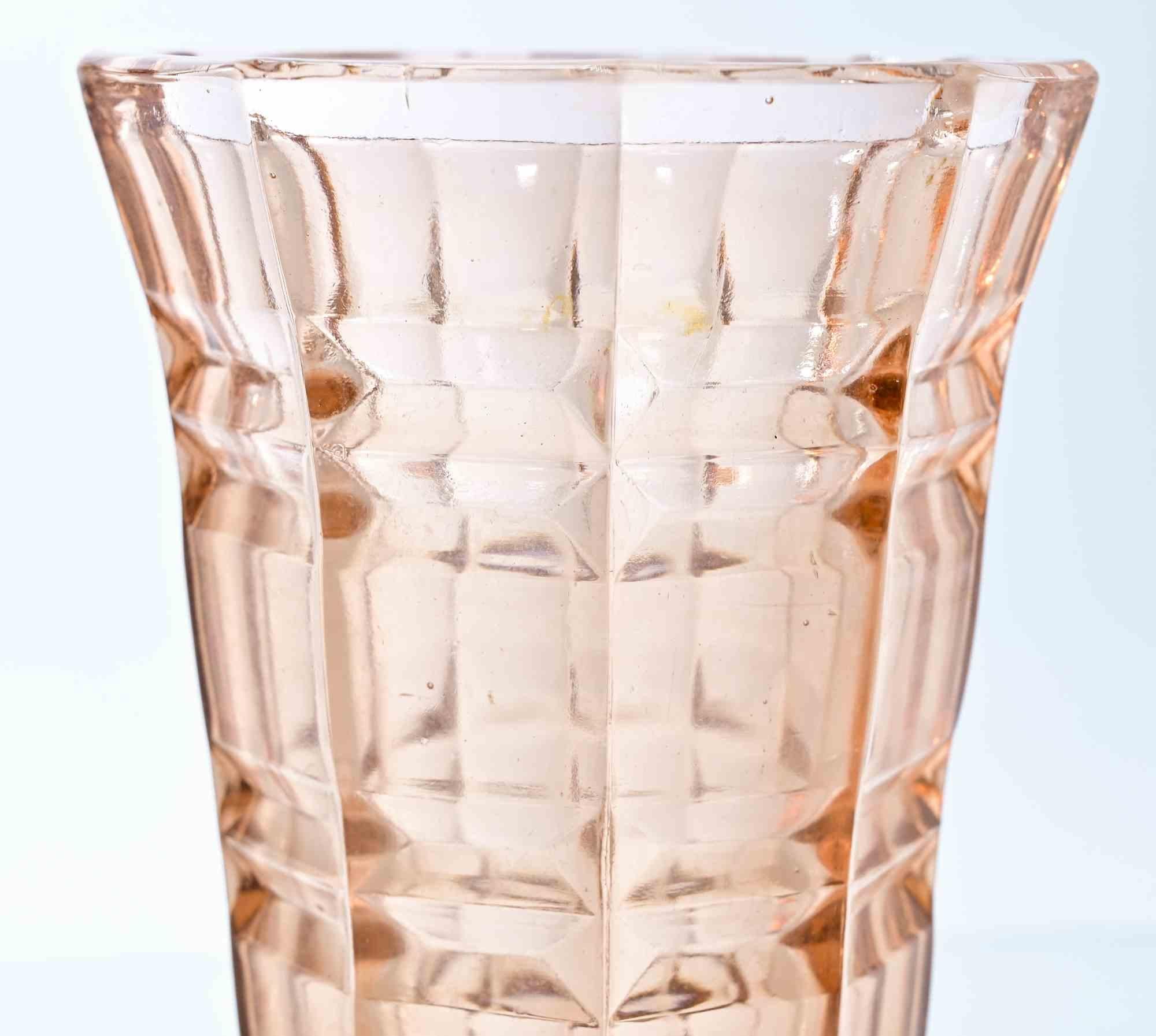 Art Deco Glass Vase, 1930s Francés en venta