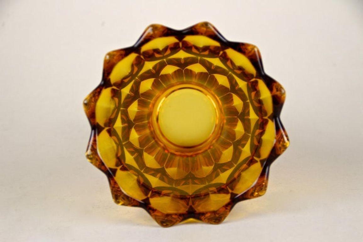 Vaso di vetro Art Déco color ambra, Austria, 1920 circa in vendita 2