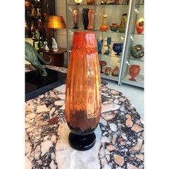 Art Deco Glass Vase by Charles Schneider