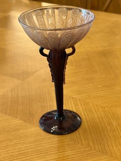 Art Deco Purple Glass Vase by Charles Schneider, France, 1928