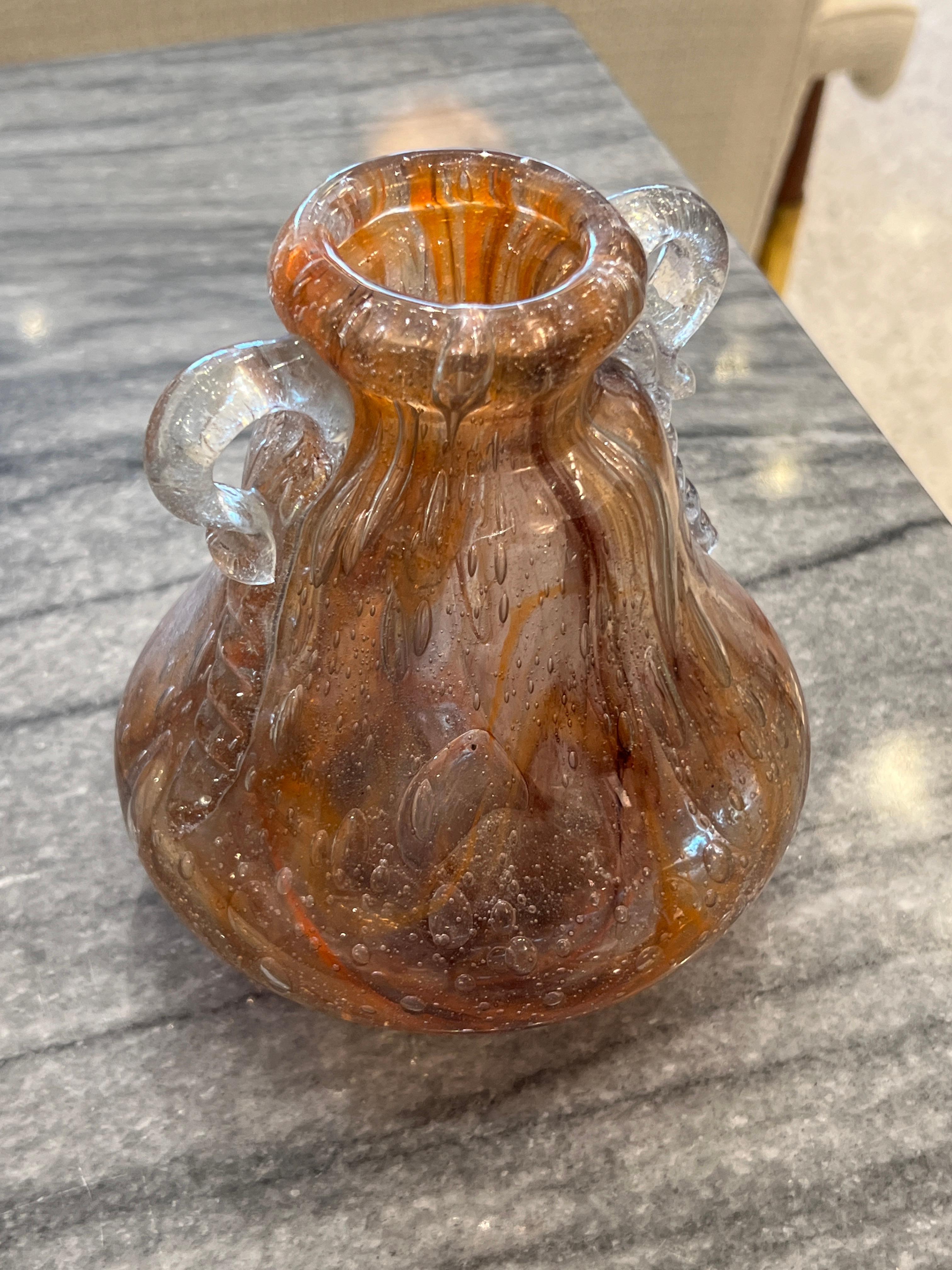 Vase en verre Art Déco de Charles Schneider Bon état - En vente à Miami, FL