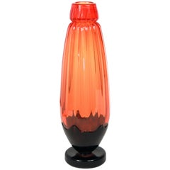 Art Deco Glass Vase by Charles Schneider