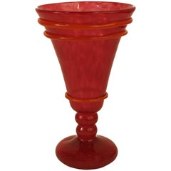 Art Deco Glass Vase by Charles Schneider