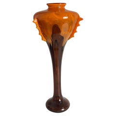 Vintage Art Deco Glass Vase by Charles Schneider