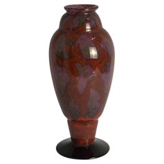 Vase en verre Art Déco de Charles Schneider