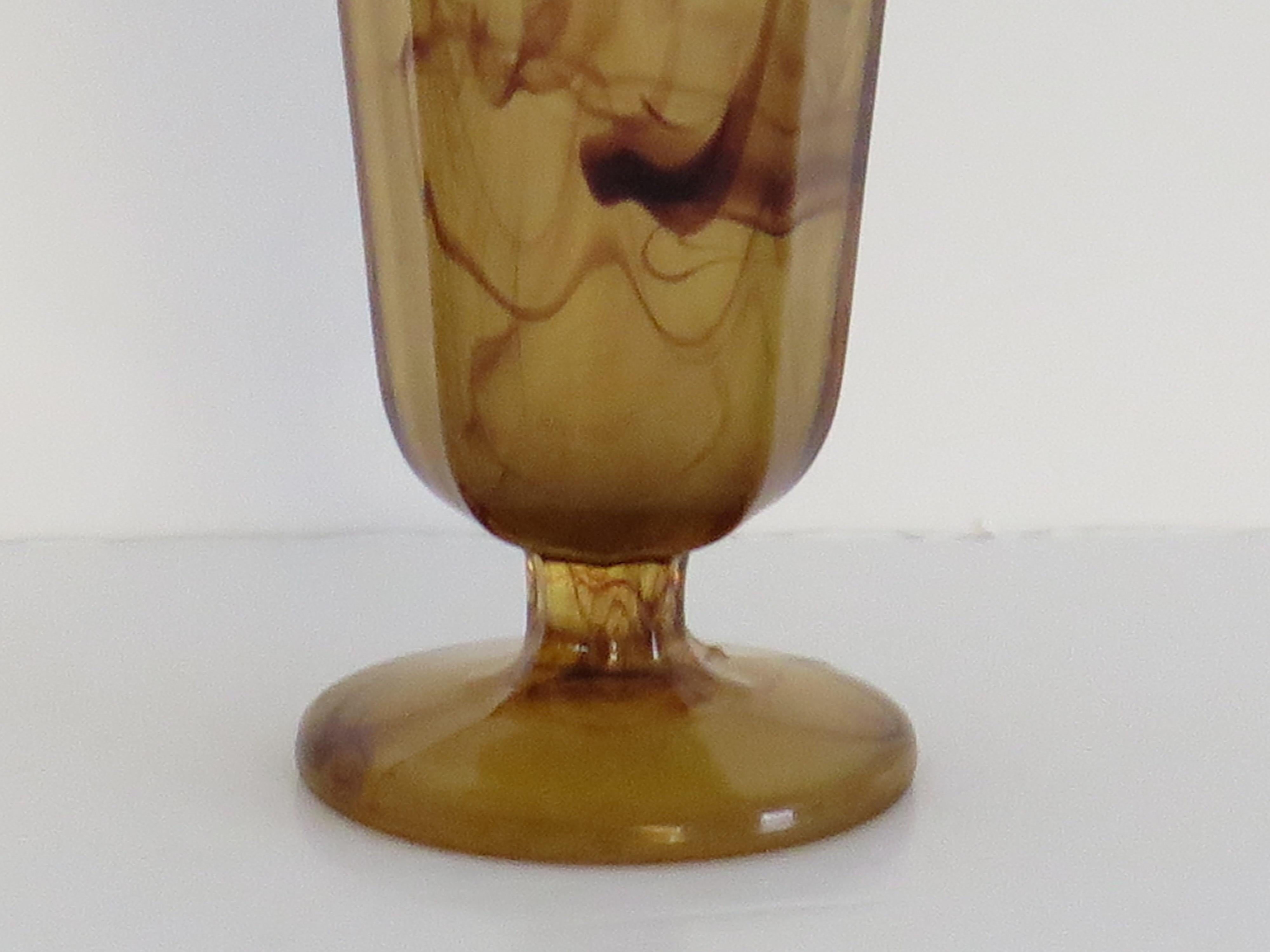 Vaso in vetro Art Deco di George Davidson in vetro Amber Cloud, circa 1930 in vendita 2