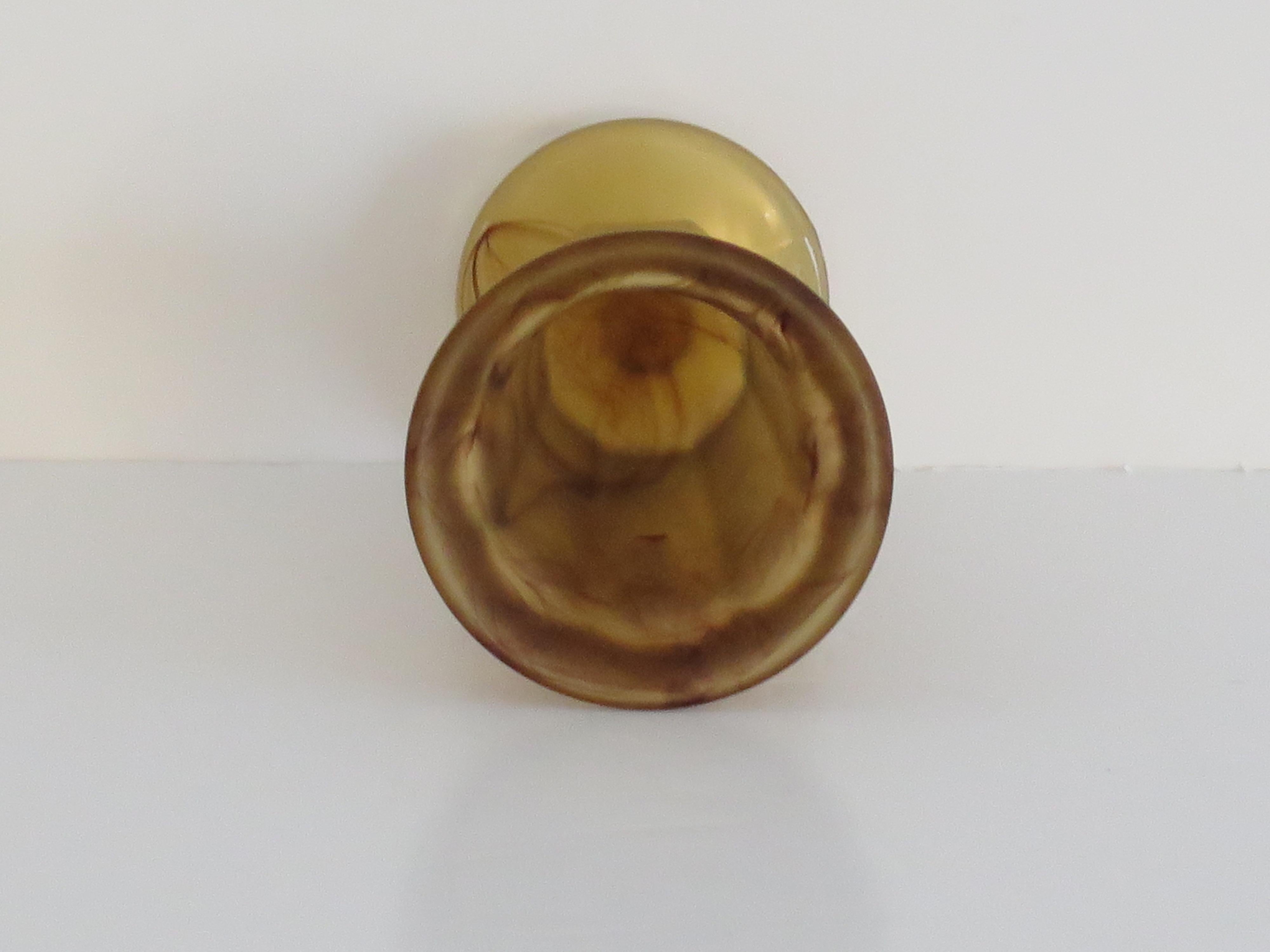 Vaso in vetro Art Deco di George Davidson in vetro Amber Cloud, circa 1930 in vendita 4