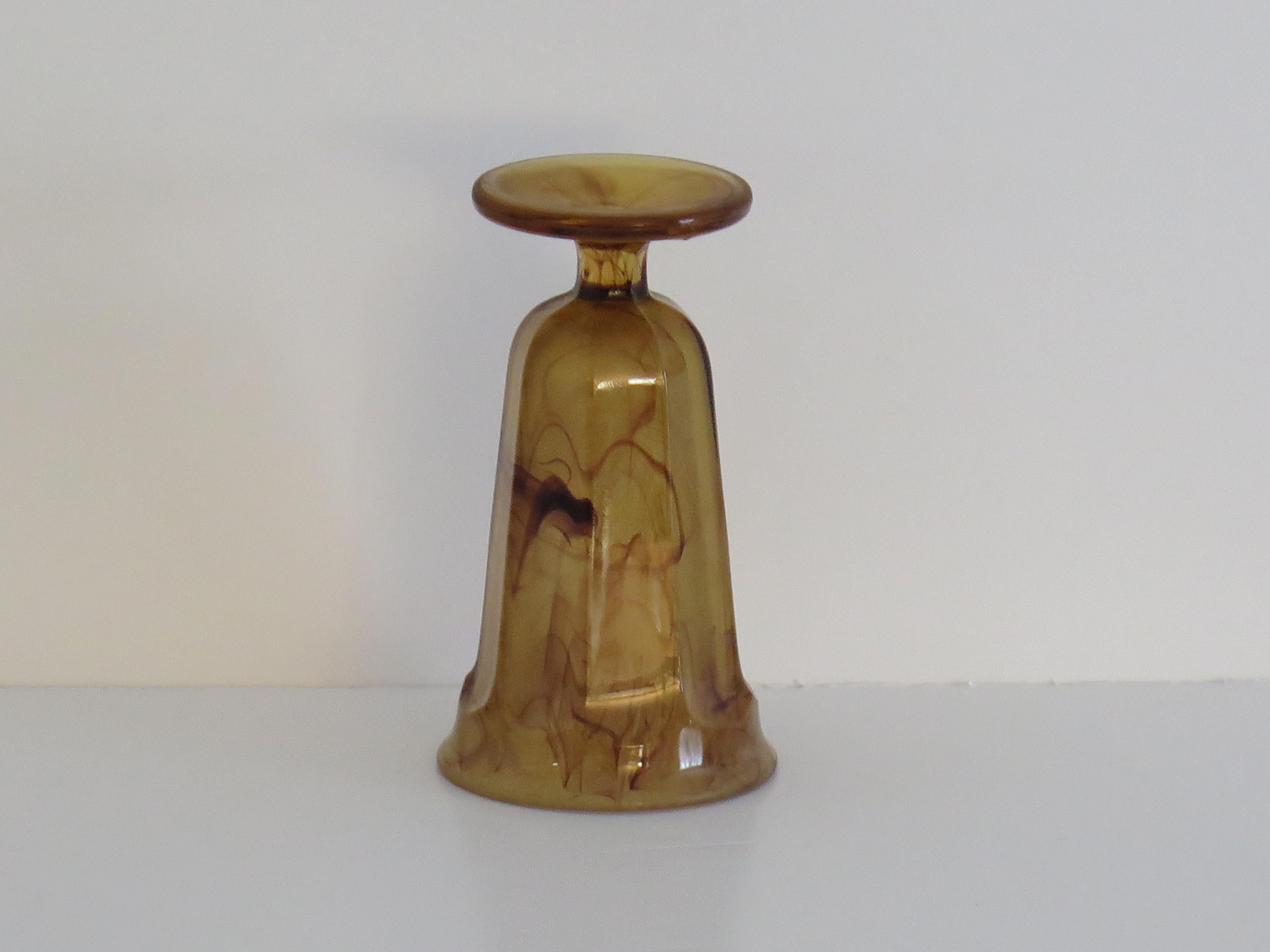 Vaso in vetro Art Deco di George Davidson in vetro Amber Cloud, circa 1930 in vendita 5