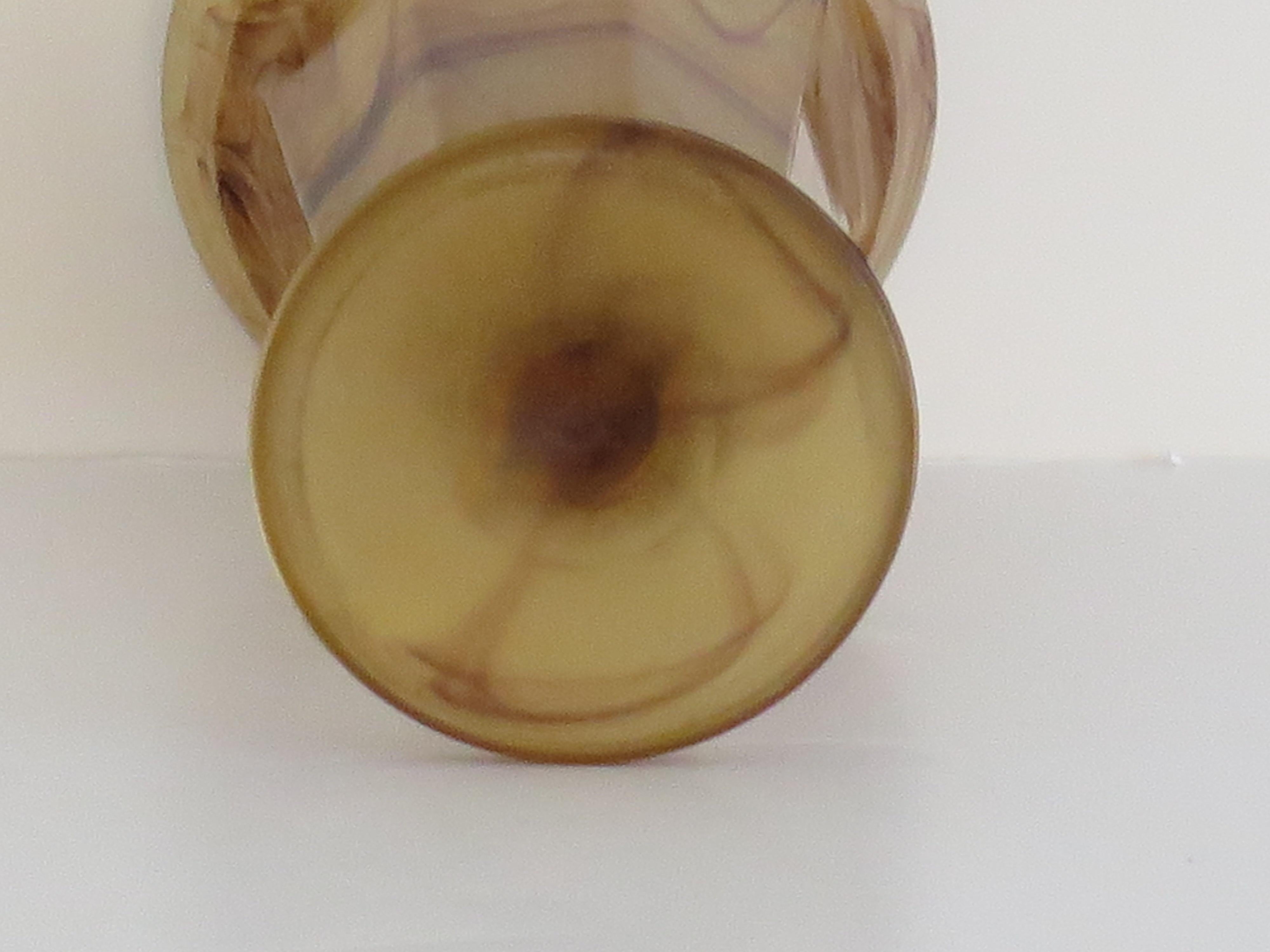 Vaso in vetro Art Deco di George Davidson in vetro Amber Cloud, circa 1930 in vendita 7