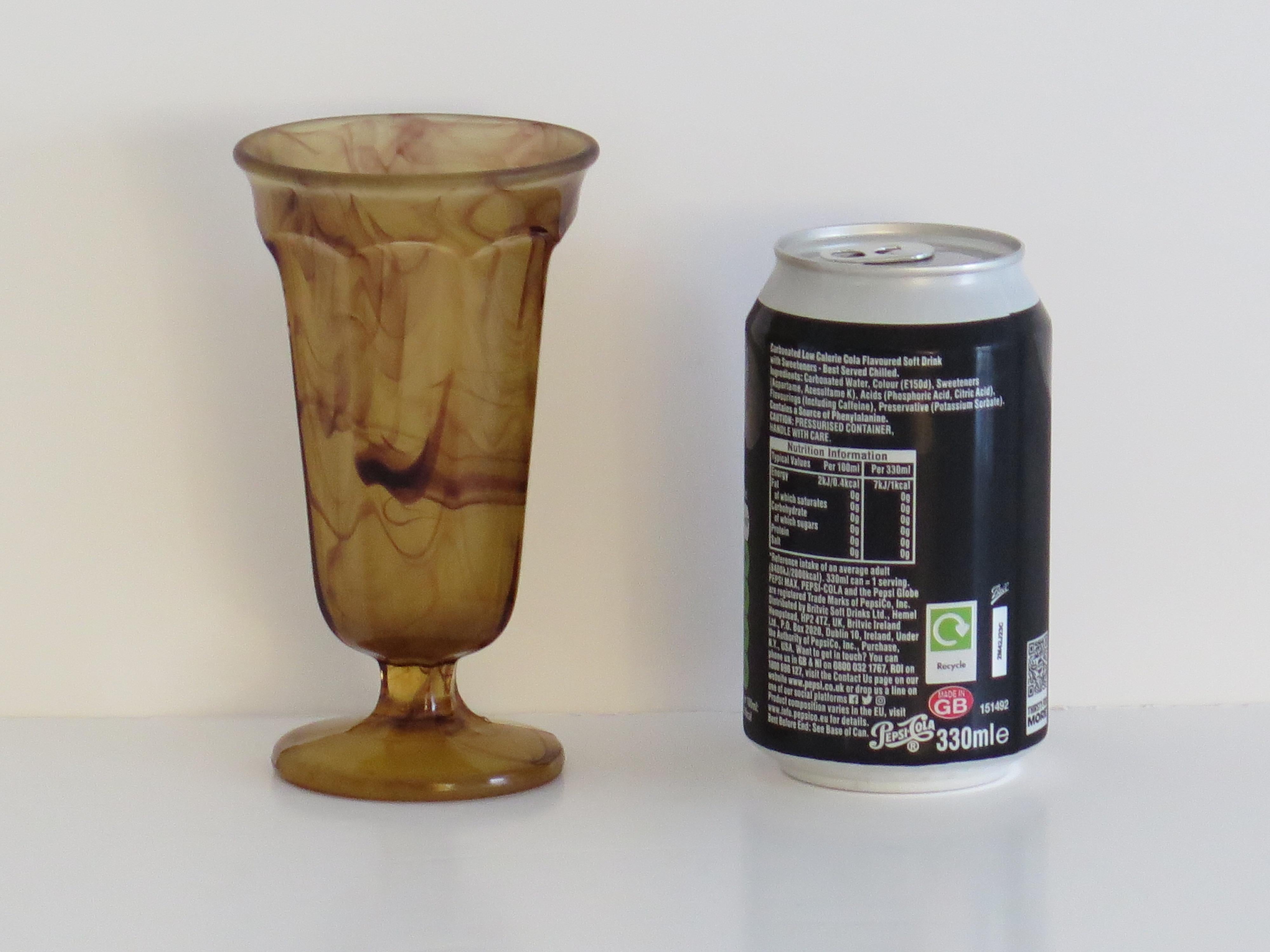 Vaso in vetro Art Deco di George Davidson in vetro Amber Cloud, circa 1930 in vendita 8