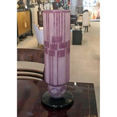 Art Deco Glass Vase by Le Verre Francais - Schenider