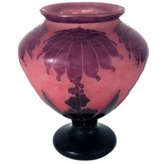 Art Deco Glass Vase by Le Verre Francais, Schneider