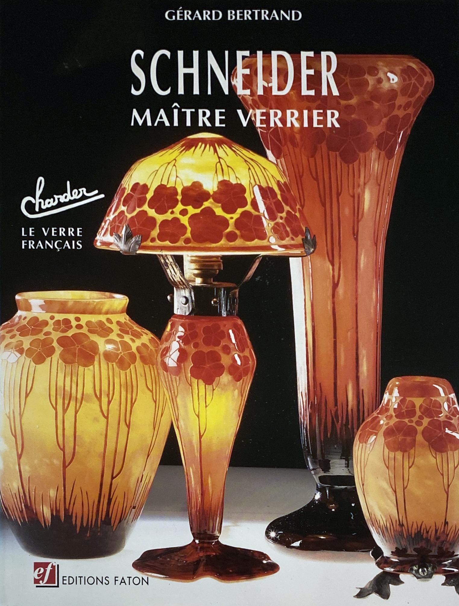 20th Century Art Deco Glass Vase by Le Verre Francais and Charles Schneider