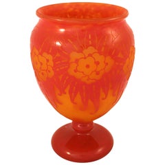 Art Deco Glass Vase by Le Verre Francais, Schneider
