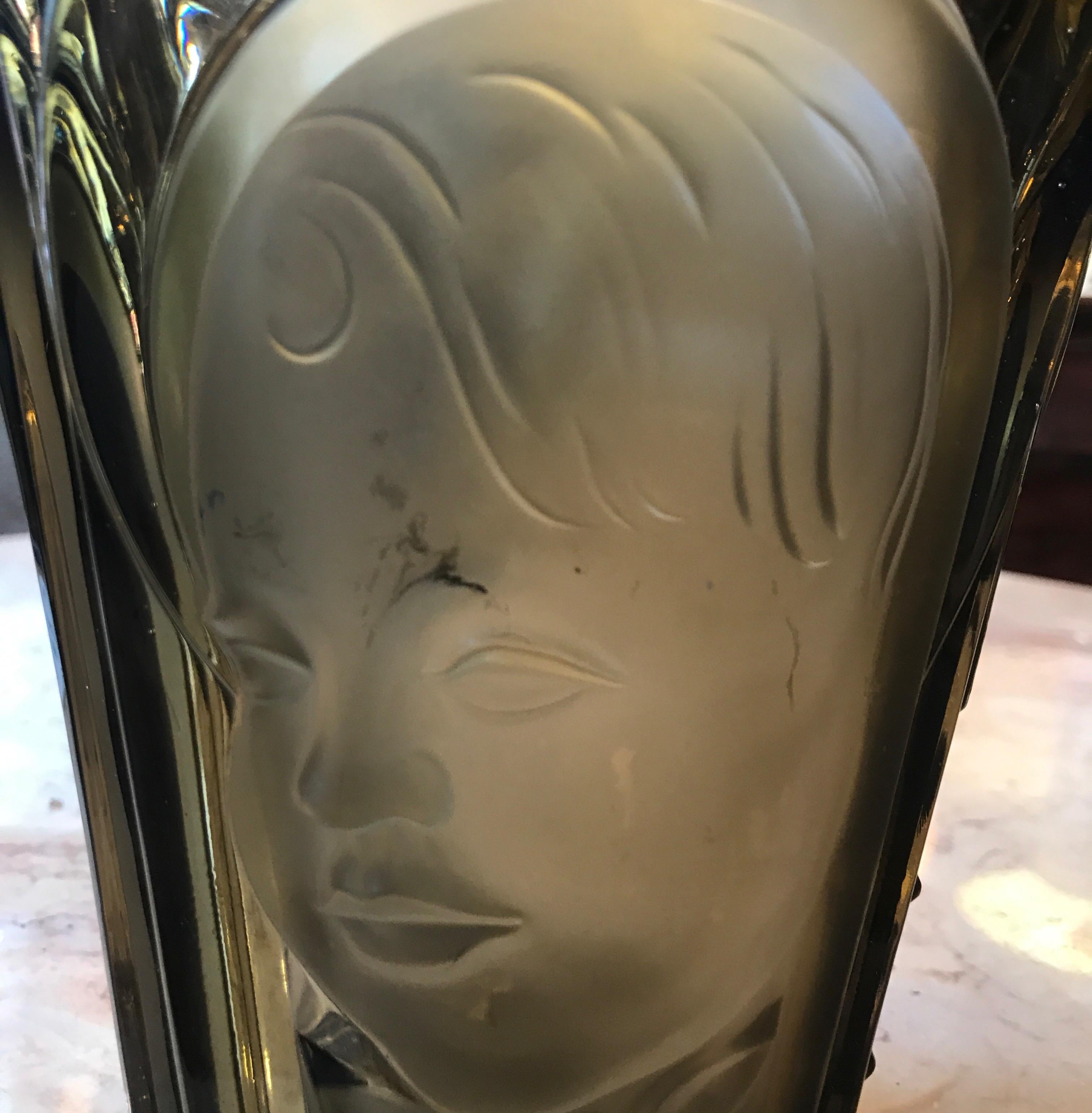 Art Deco Glass Vase by Ogetti 1
