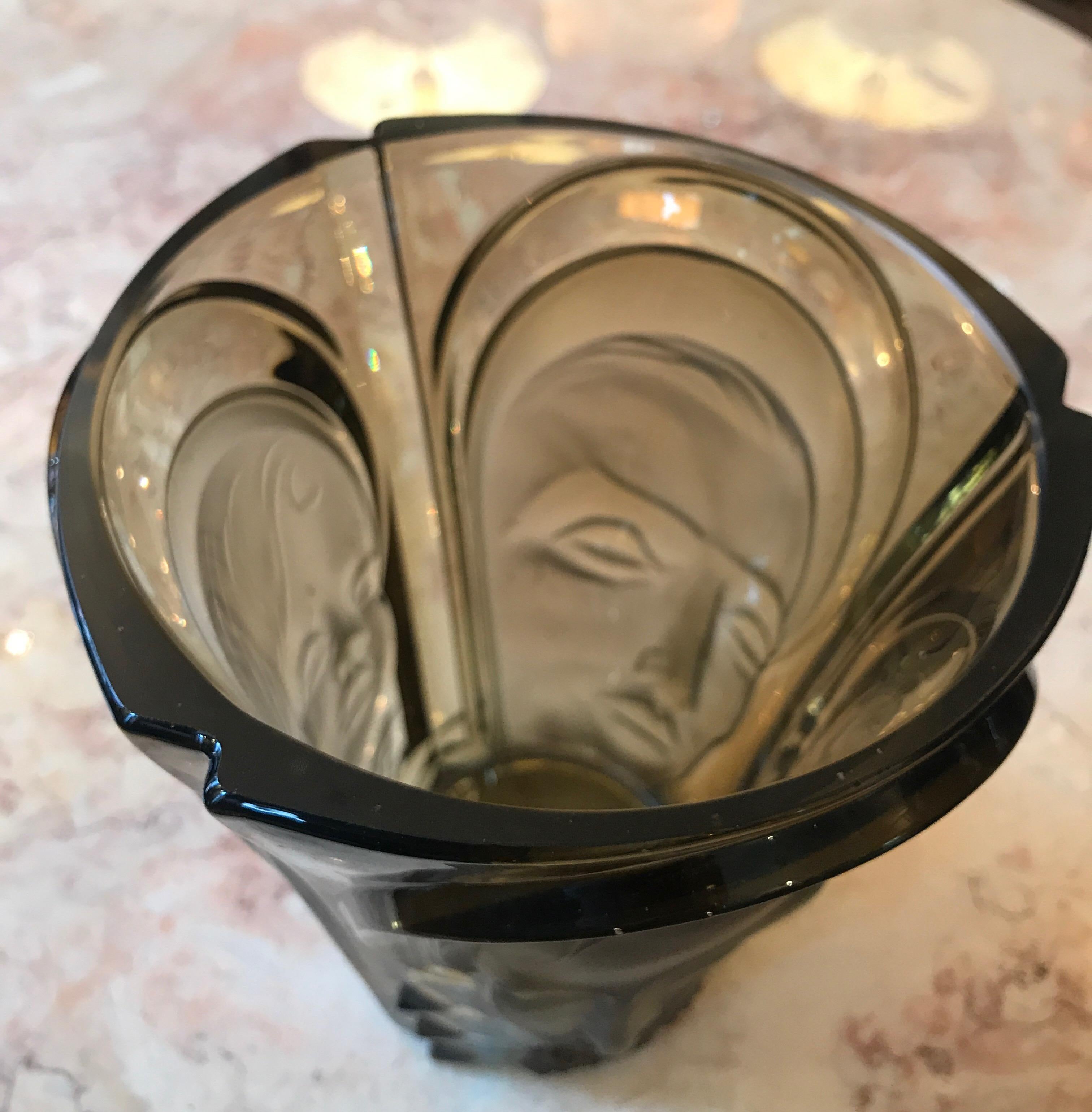 Art Deco Glass Vase by Ogetti 3