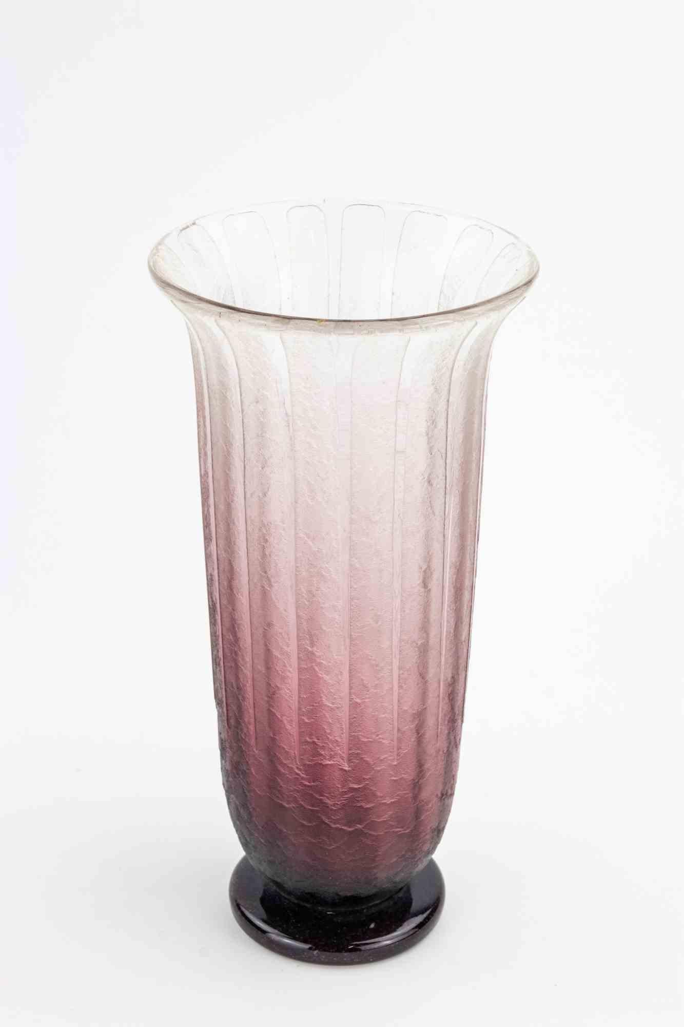 Art Deco Glass Vase by Schneider, 1930s In Good Condition For Sale In Roma, IT