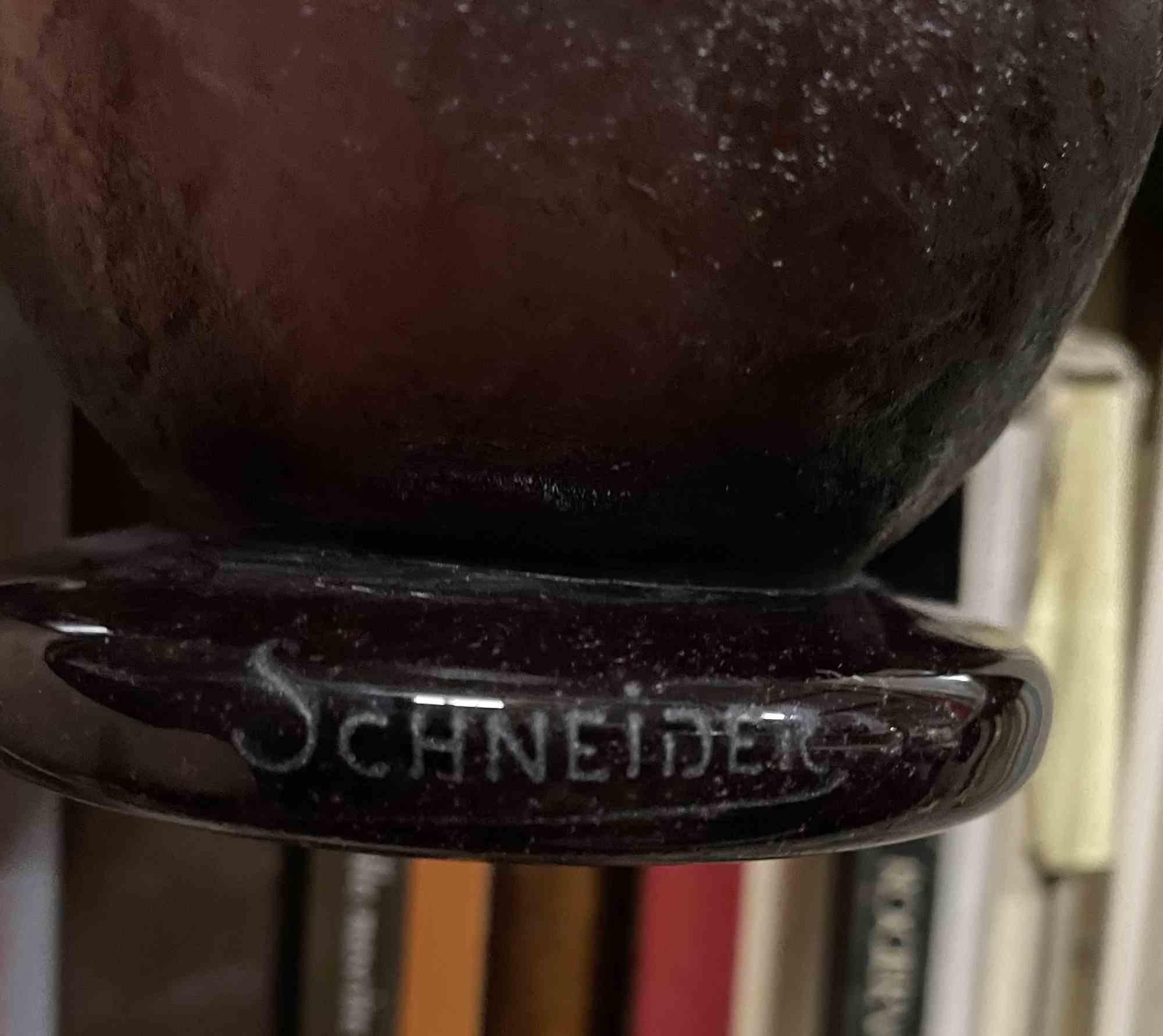 Mid-20th Century Art Deco Glass Vase by Schneider, 1930s For Sale