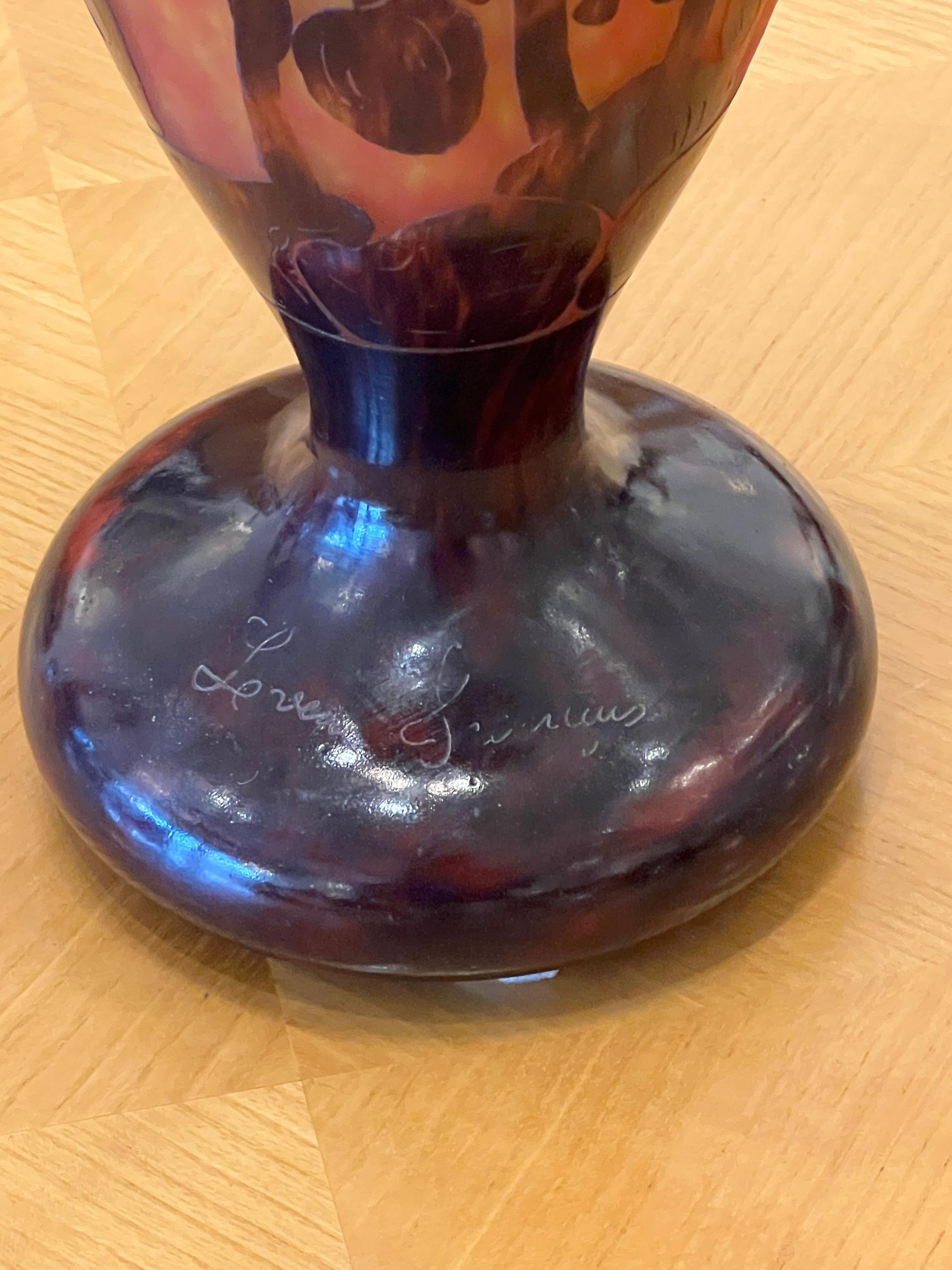 Art Deco Glass Vase 